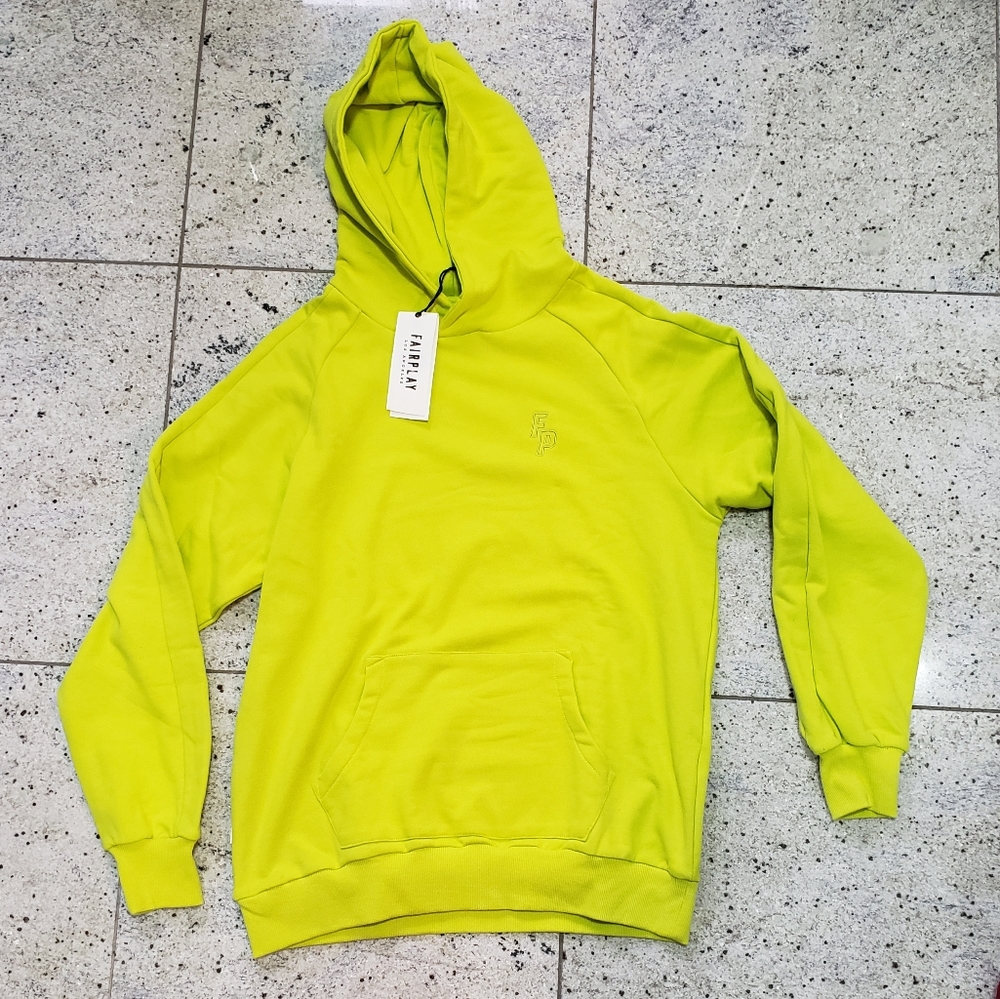New mens neon greenFairplay Hoodie.